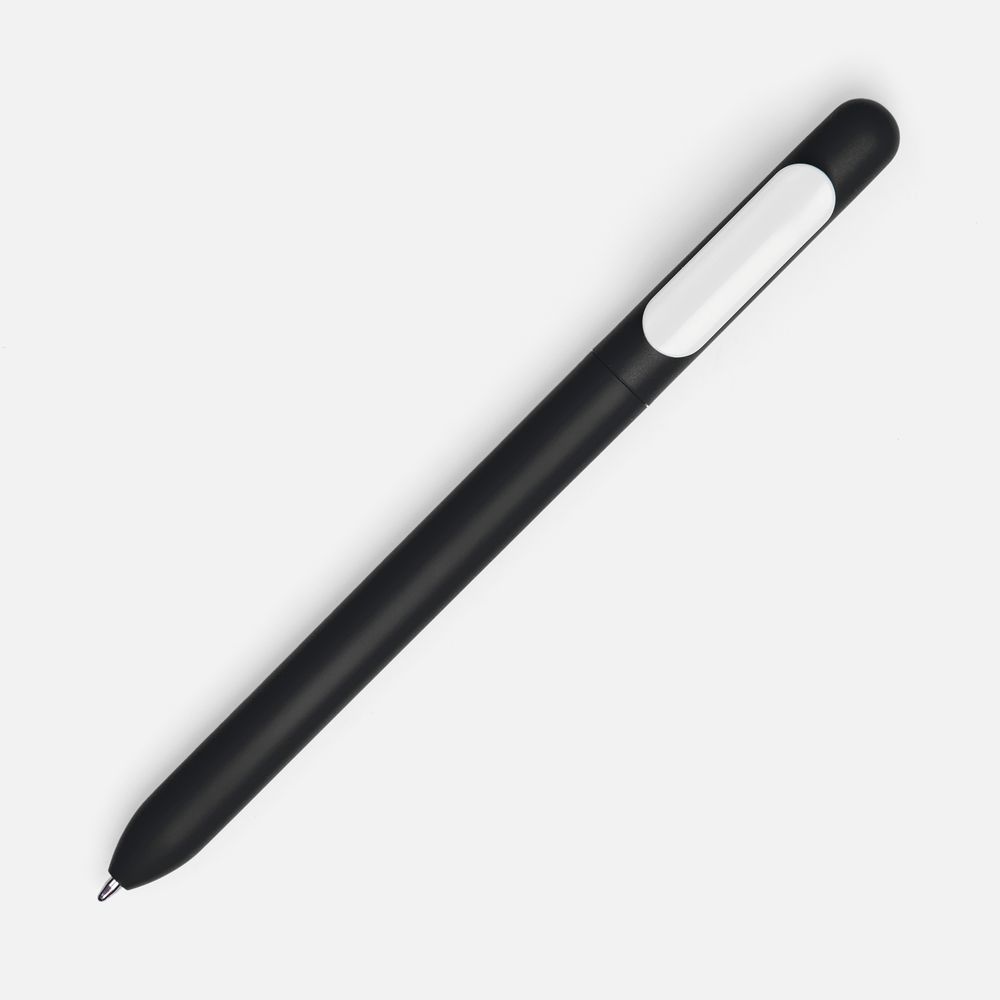 Ручка шариковая Swiper Soft Touch, черная с белым-1