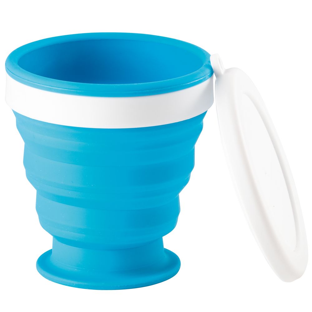 Складной стакан с крышкой Astrada, красный-2