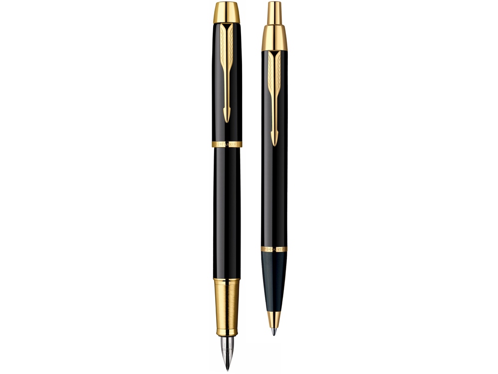 Набор Parker IM Core Black GT: ручка шариковая, ручка перьевая-1