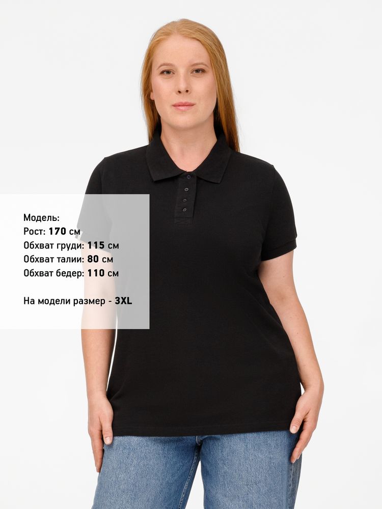 Рубашка поло женская Virma Premium Lady, черная-5