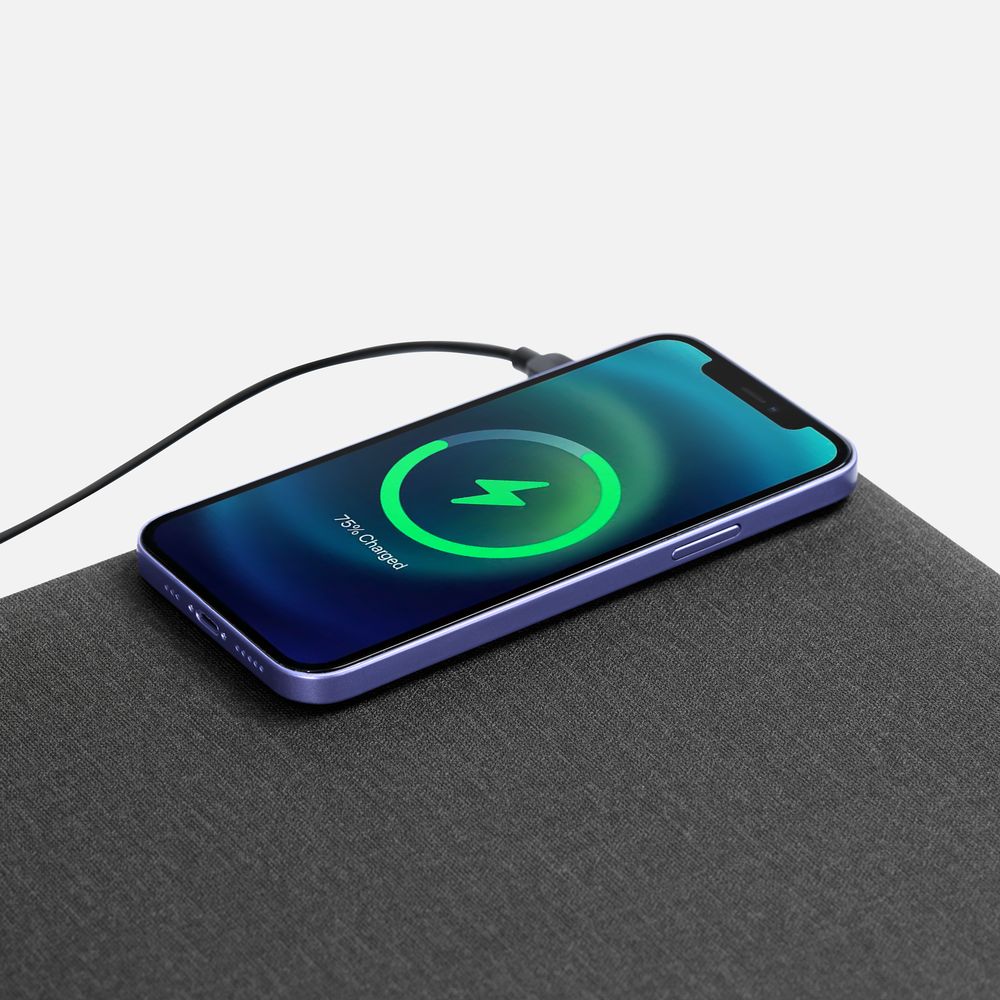 Складной стол для ноутбука с беспроводной зарядкой Kickstand Table, серый-3