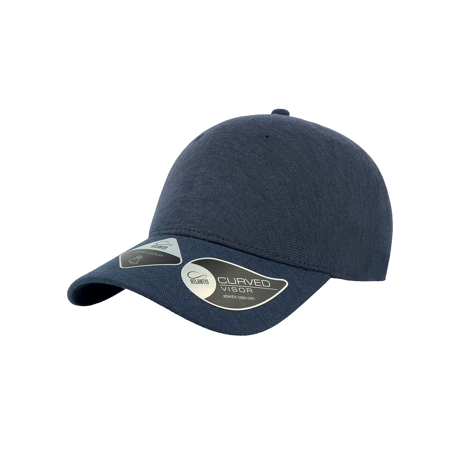 Бейсболка UNI-CAP PIQUET, без панелей и швов, без застежки, темно-синий-0