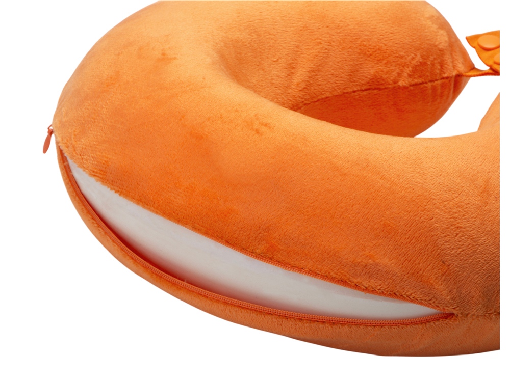 Подушка Basic из микрофибры с эффектом памяти U-shape, оранжевый NEW-3