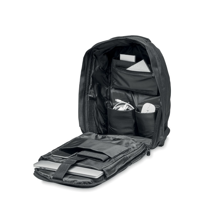 Рюкзак 600D из RPET, черный-6