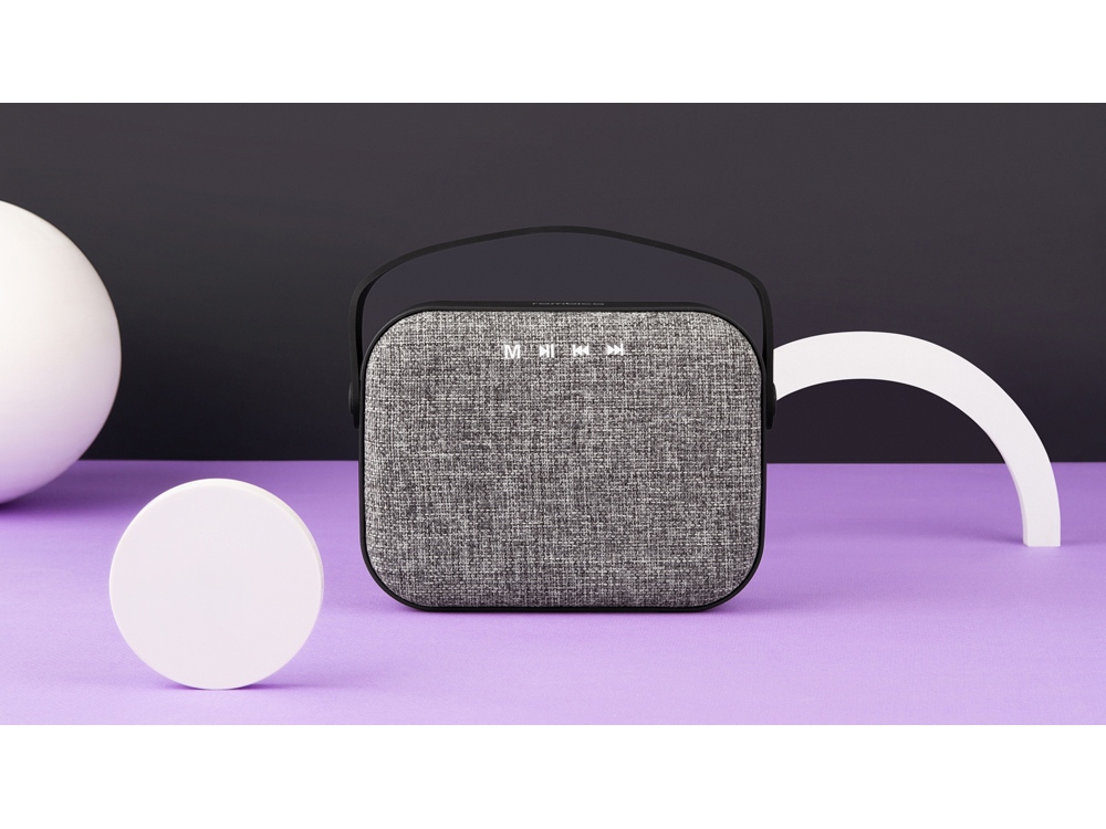 Портативная колонка Rombica Mysound Mia с логотипом, серый-5