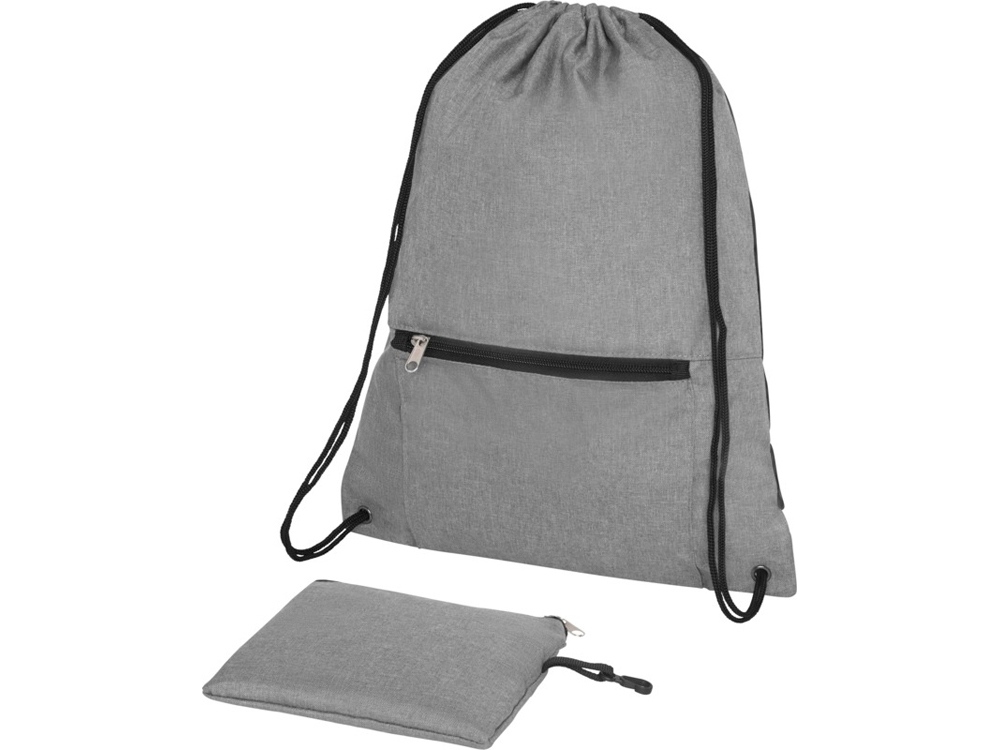 Складной рюкзак со шнурком Coss, heather medium grey-0
