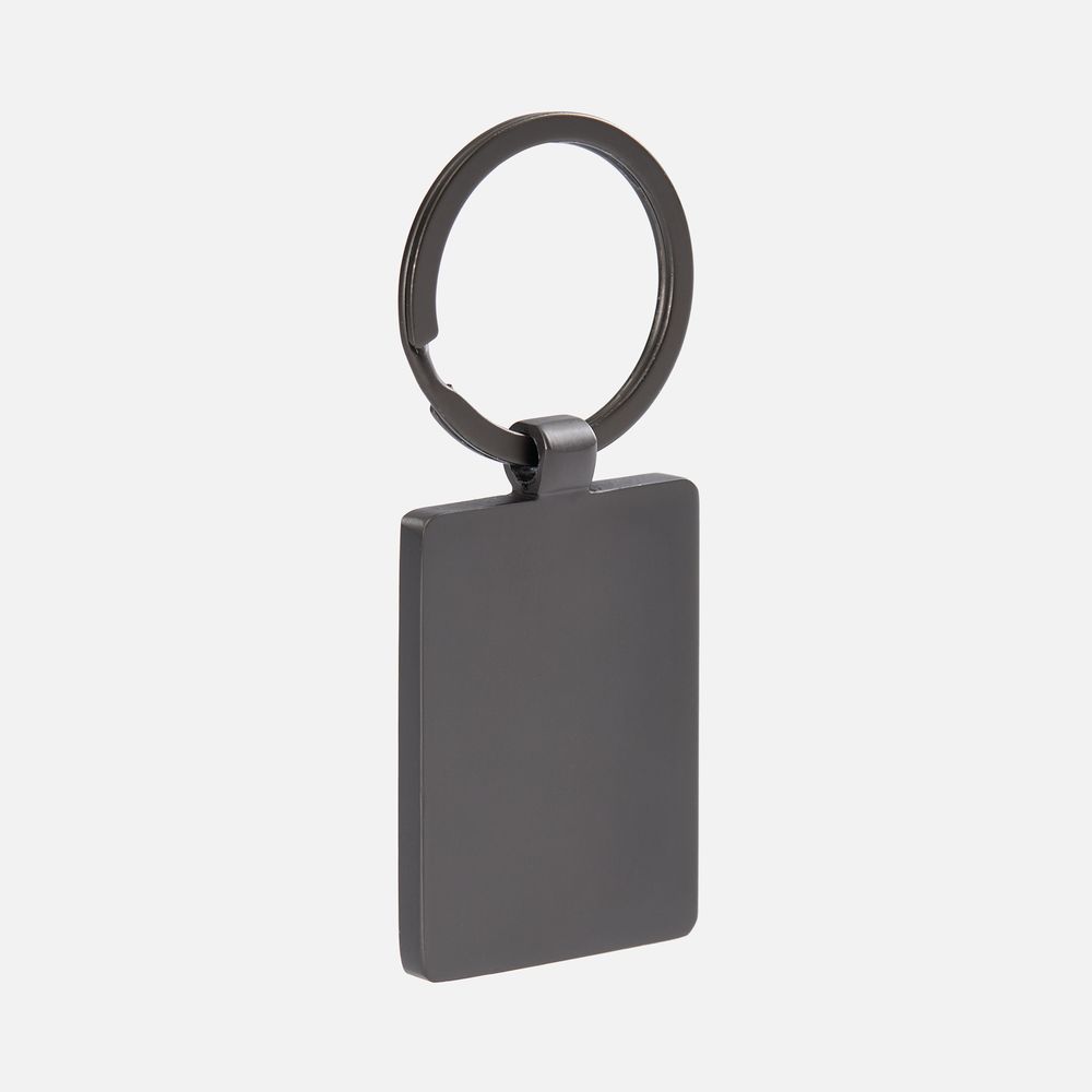 Брелок Gun Metal Leather Rectangle, графитовый-1