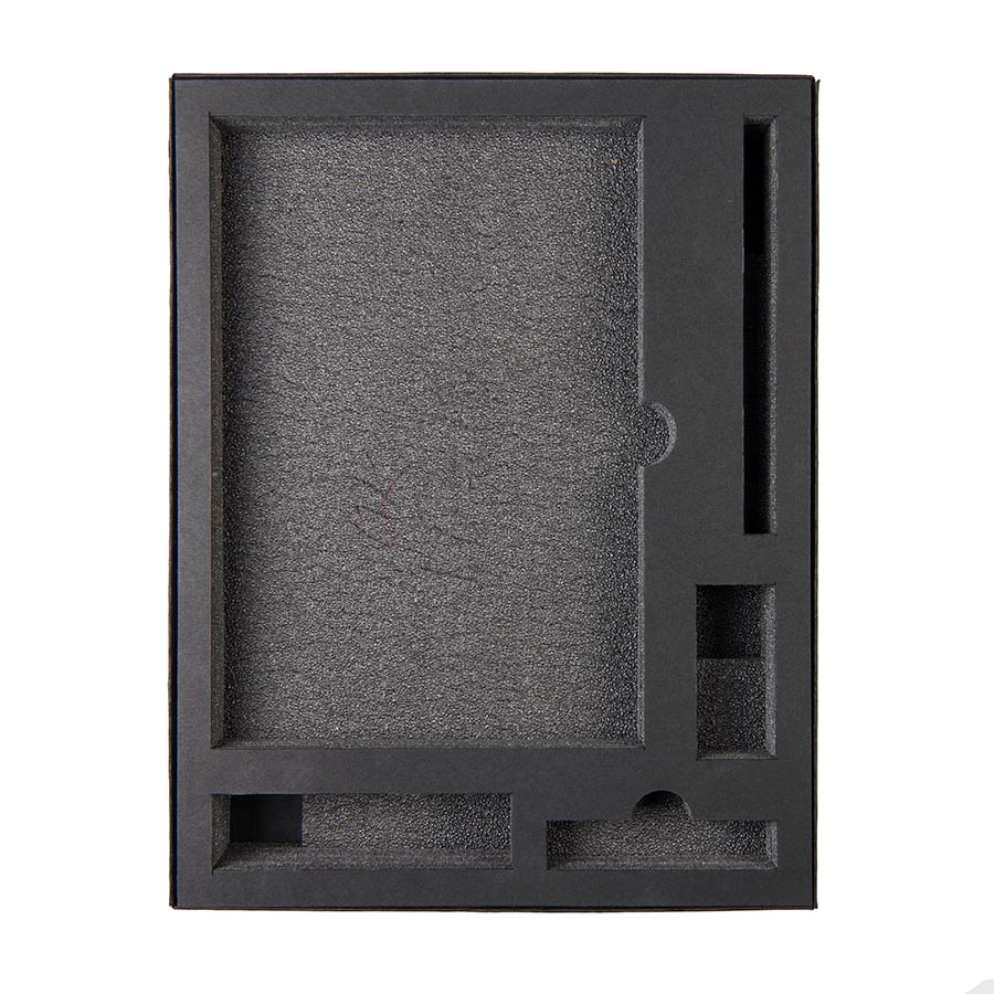 Коробка "Tower", сливбокс, размер 20*29*4.5 см, картон черный,300 гр. ложемент изолон, черный-0