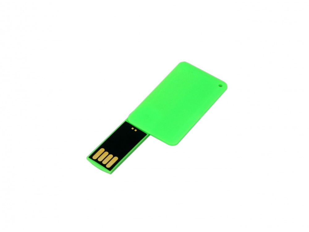 USB-флешка на 8 Гб в виде пластиковой карточки, зеленый-1