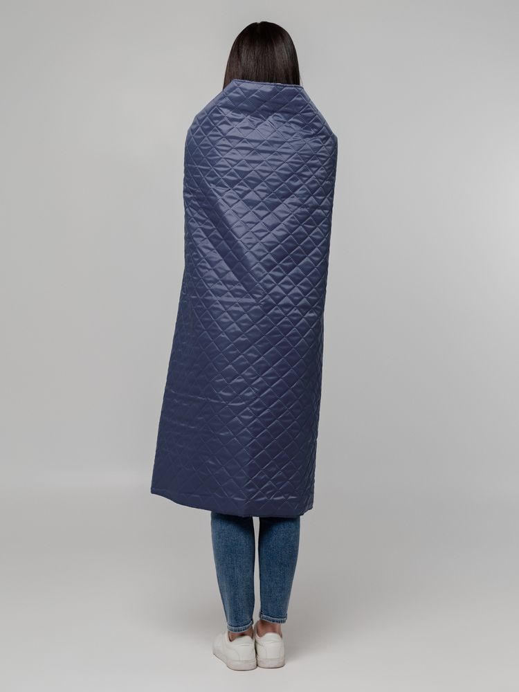 Плед-пончо для пикника SnapCoat, синий-4