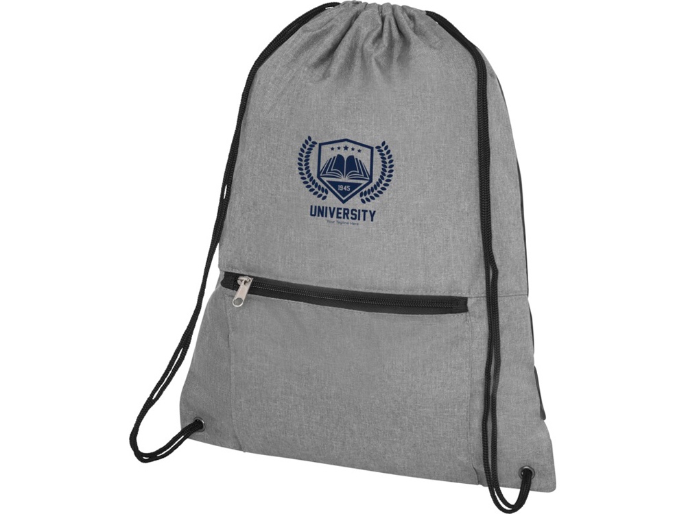 Складной рюкзак со шнурком Coss, heather medium grey-4