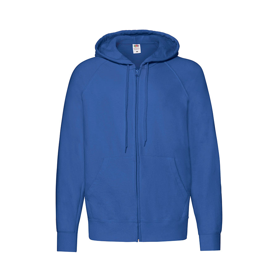 Толстовка без начеса LIGHTWEIGHT HOODED SWEAT JACKET 240, ярко-синий-0