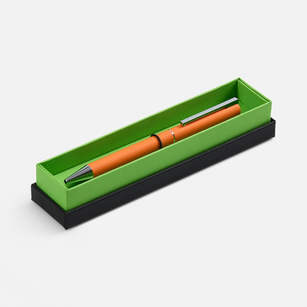 Ручка шариковая Blade Soft Touch в футляре, оранжевая-1