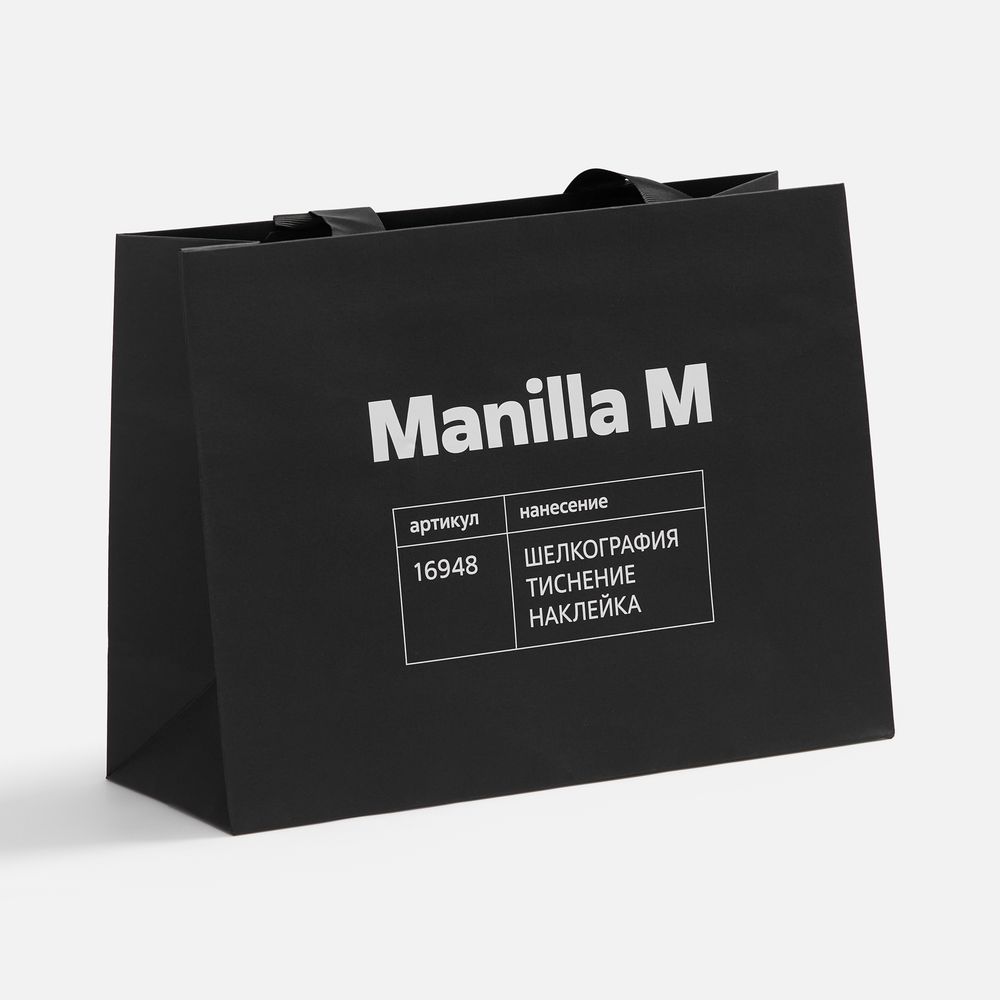 Пакет бумажный Manilla L, черный-3