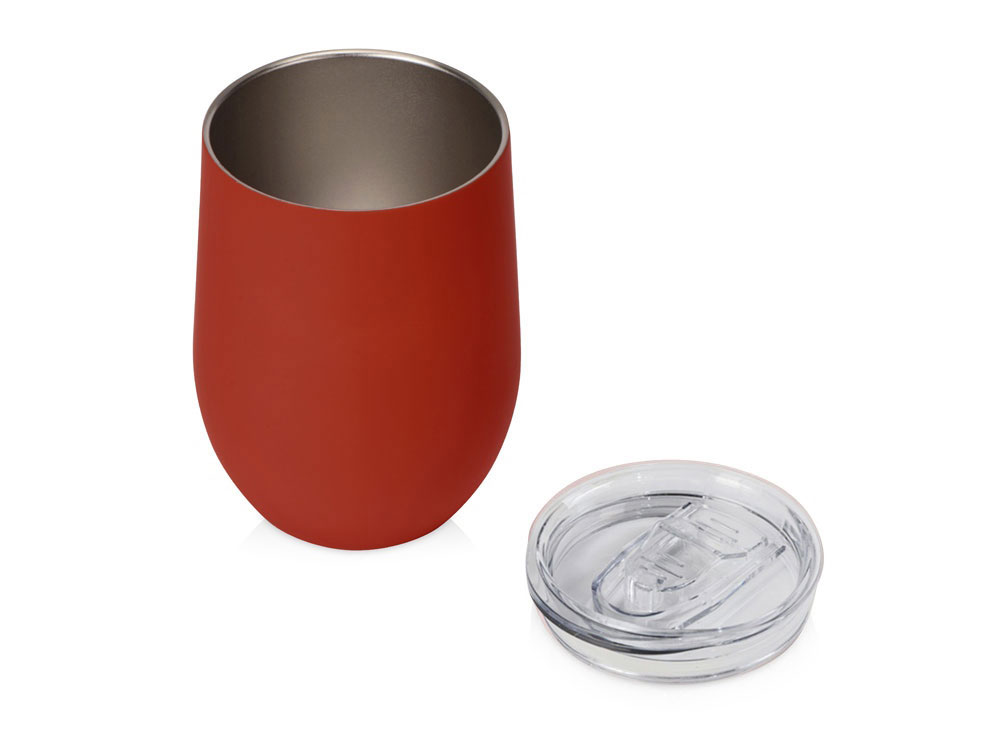Термокружка Vacuum mug C1, soft touch, 370мл, красный-1