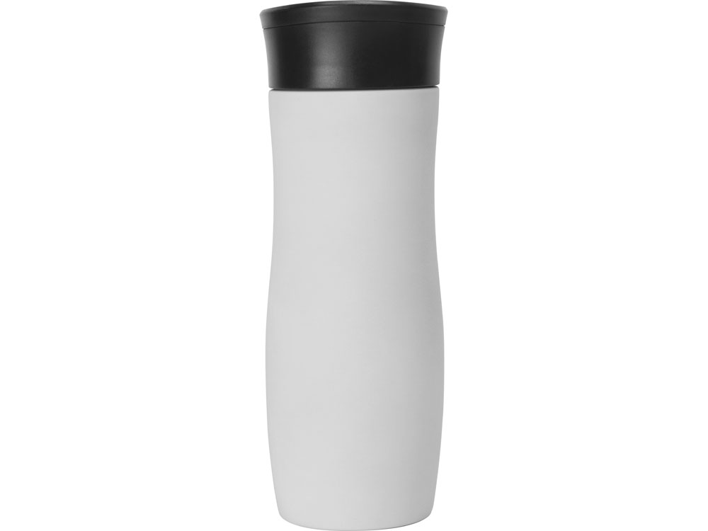 Вакуумная термокружка с кнопкой Streamline, Waterline, soft-touch, тубус, серый-5
