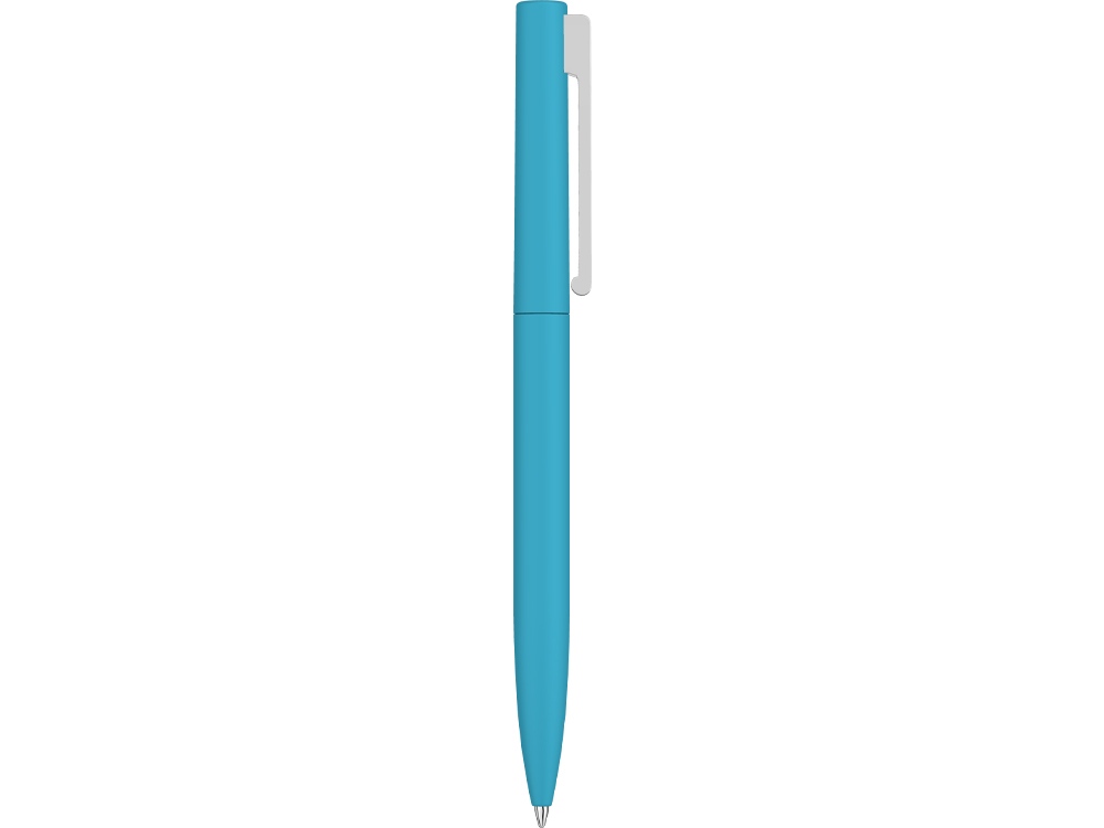 Шариковая ручка  Bright F Gum soft-touch, голубой-1