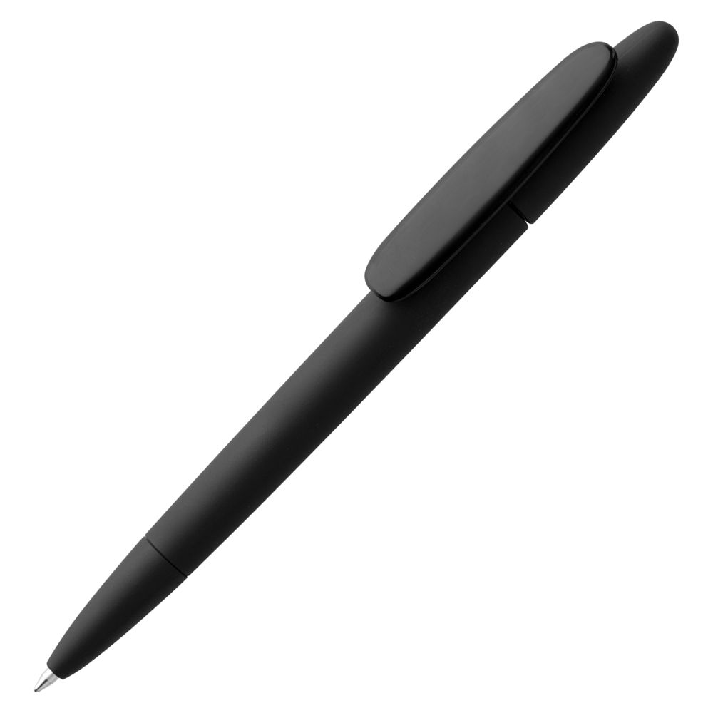 Ручка шариковая Prodir DS5 TRR-P Soft Touch, черная-0
