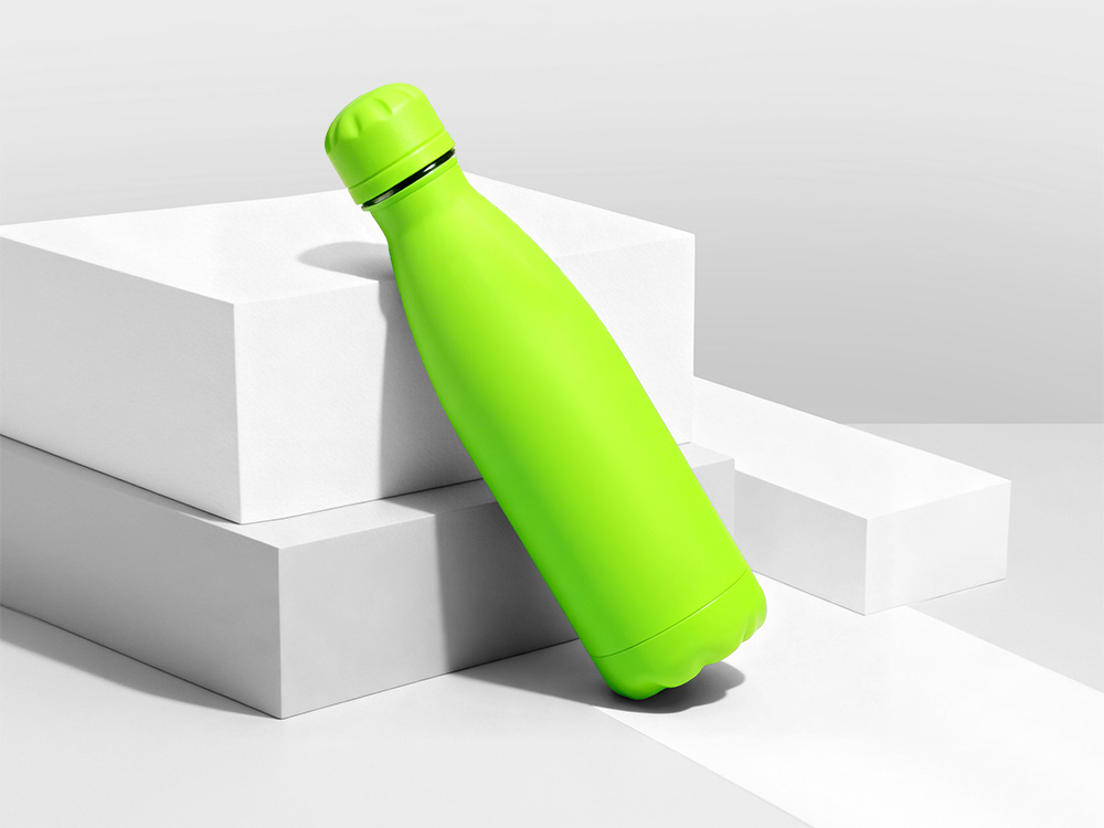 Подарочный набор с термобутылкой и повербанком С1, 5000 mAh, зеленое яблоко-3