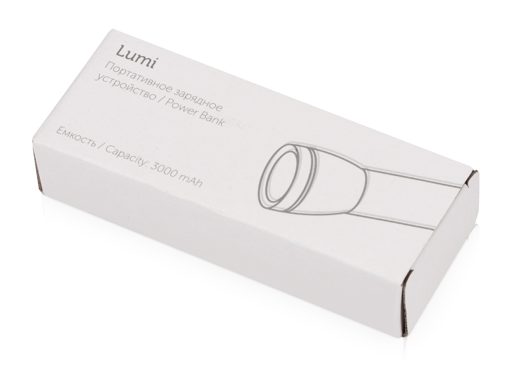 Портативное зарядное устройство Lumi с фонариком, 3000 mAh-6