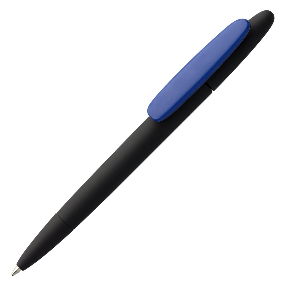 Ручка шариковая Prodir DS5 TRR-P Soft Touch, черная с синим-0