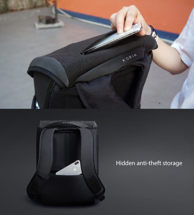 Рюкзак ClickPack X 45х32х15,5 см, с клапаном, черный-29