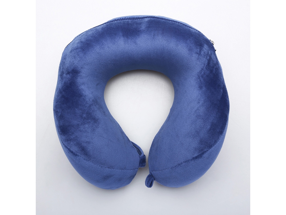 Подушка для путешествий с эффектом памяти, с капюшоном Hooded Tranquility Pillow, синий-7