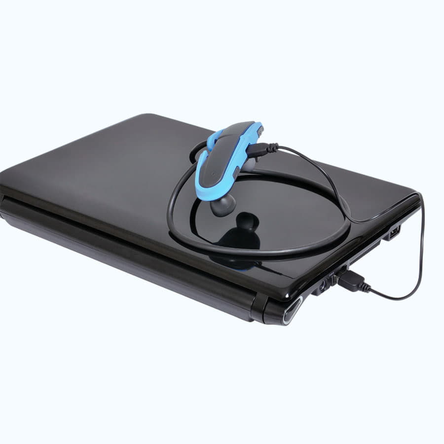 Наушники bluetooth беспроводные "Sprinter", серый, голубой-3