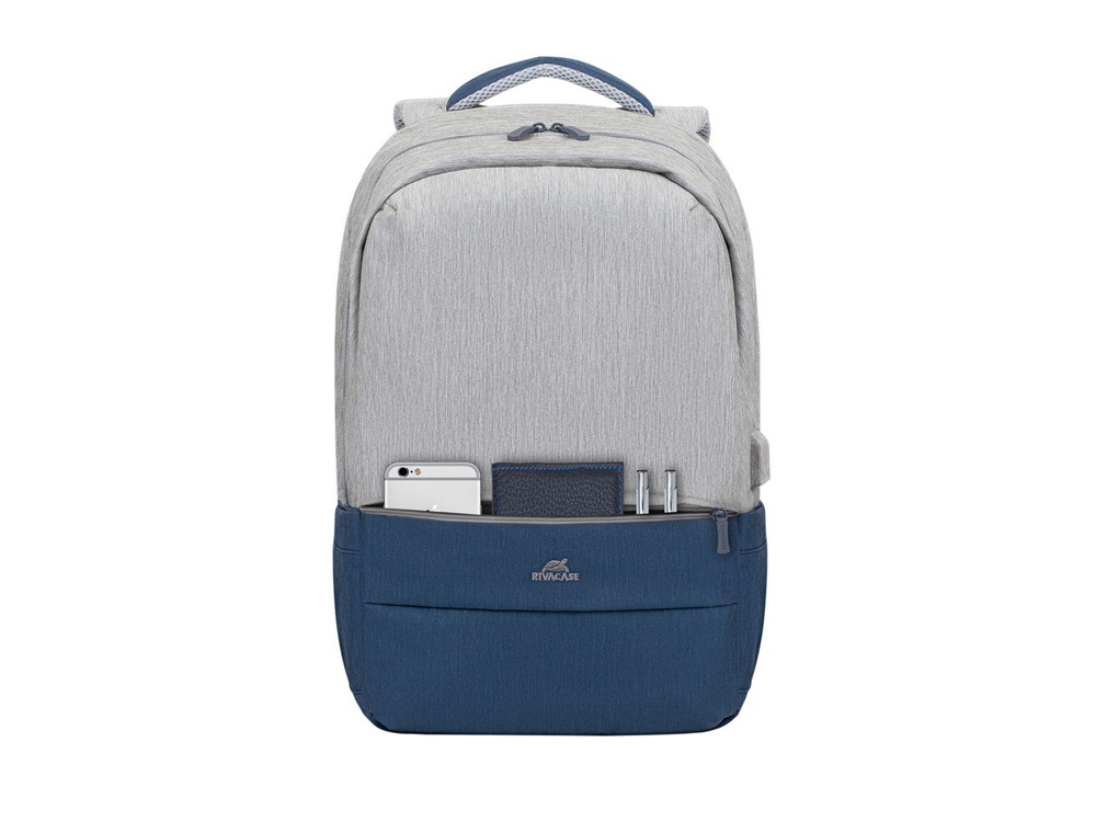 RIVACASE 7567 grey/dark blue рюкзак для ноутбука 17.3 / 6-16