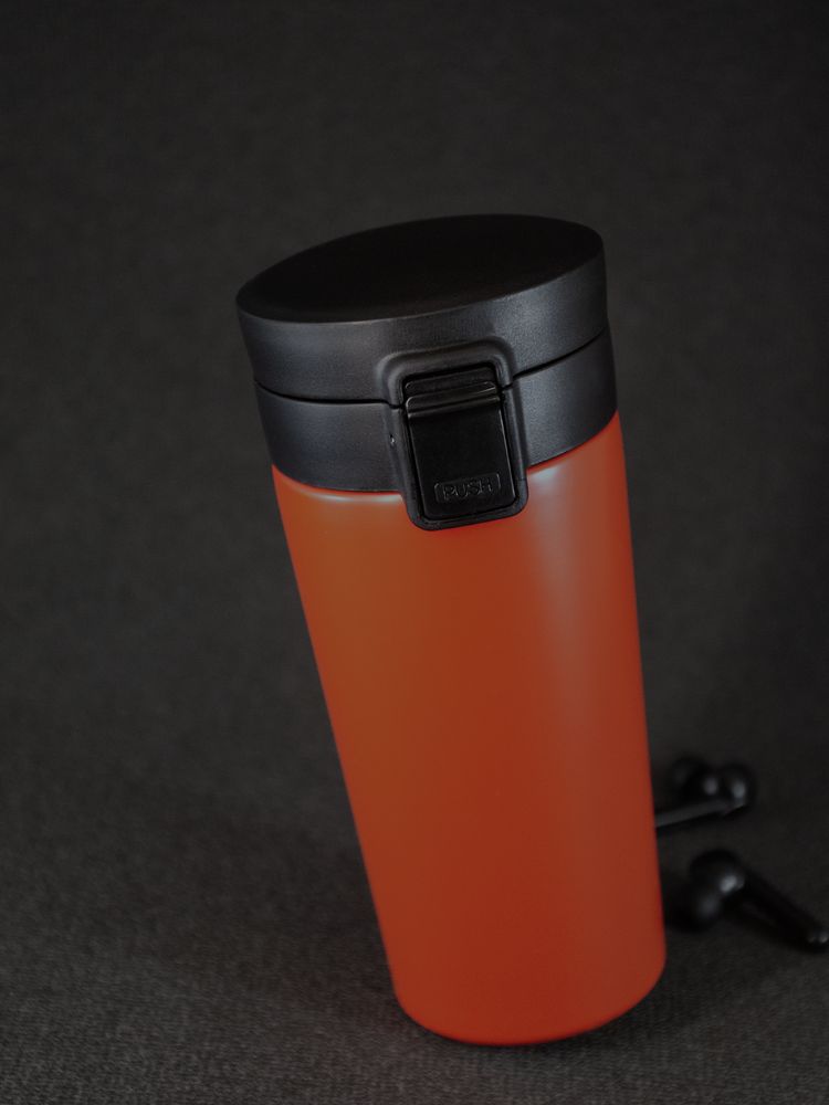 Термостакан с ситечком No Leak Infuser, оранжевый-3