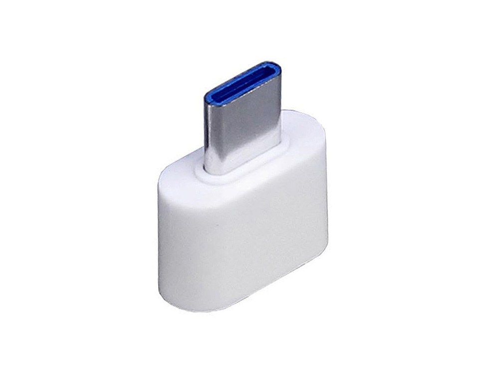 Универсальный адаптер USB Type-C папа Type-A мама, белый-1