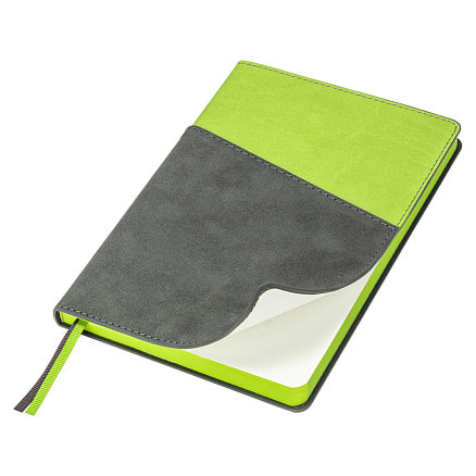 Ежедневник Flexy Smart Porta Nuba Latte A5, серый/салатовый-0