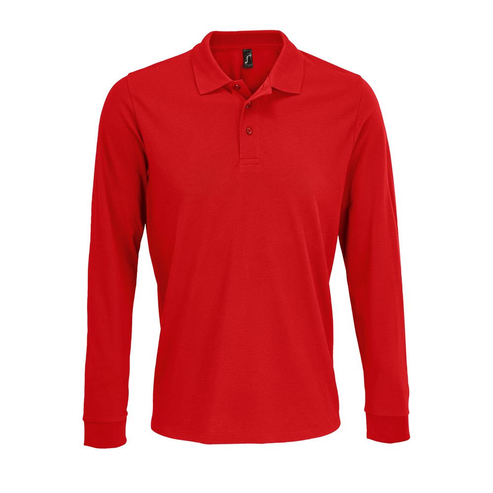Рубашка поло с длинным рукавом Prime LSL, красная-0