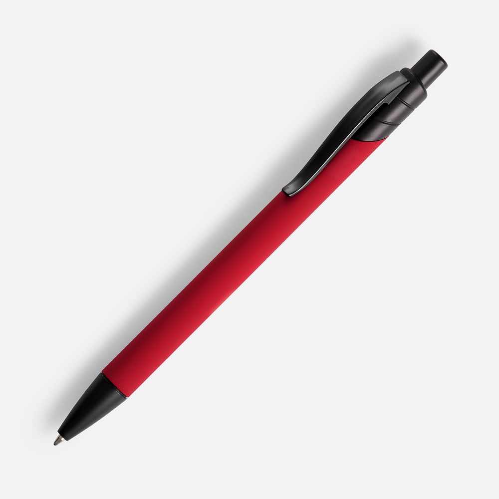 Ручка шариковая Undertone Black Soft Touch, красная-0