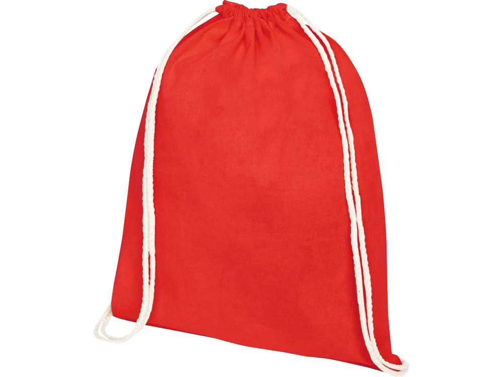 Рюкзак со шнурком Tenes из хлопка плотностью 140 г/м2, красный-0