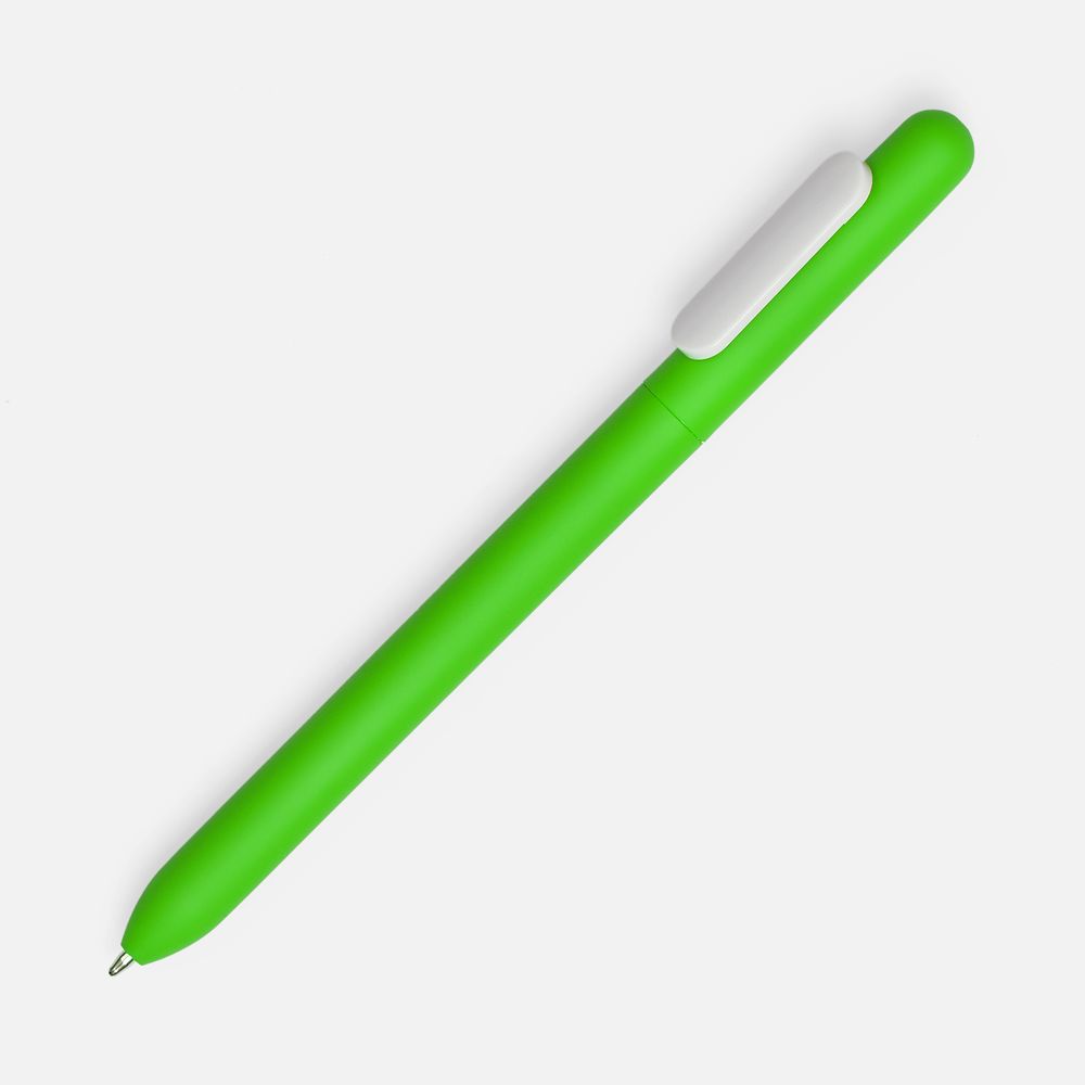 Ручка шариковая Swiper Soft Touch, зеленая с белым-1