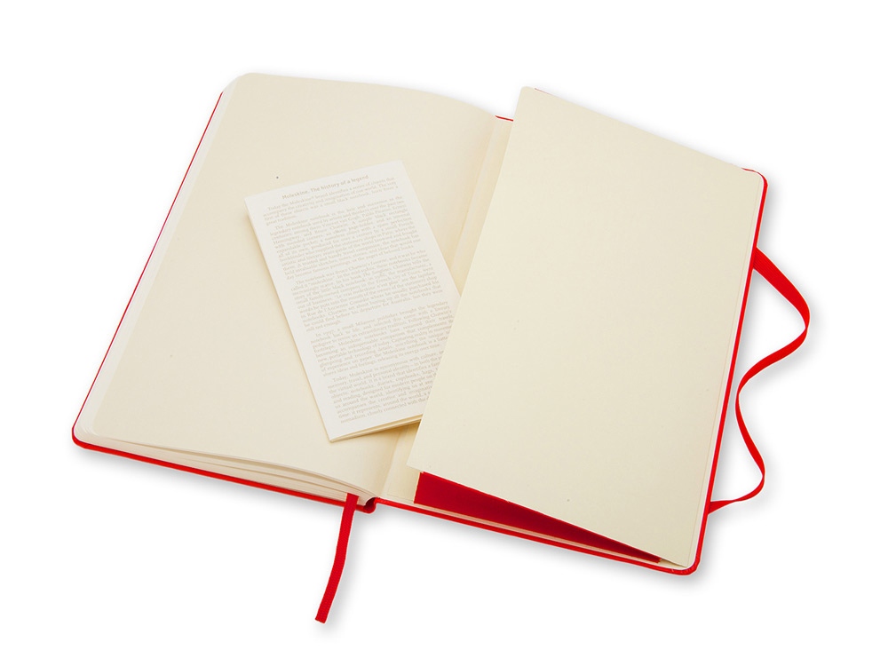 Записная книжка Moleskine Classic (нелинованный) в твердой обложке, Large (13х21см), красный-3