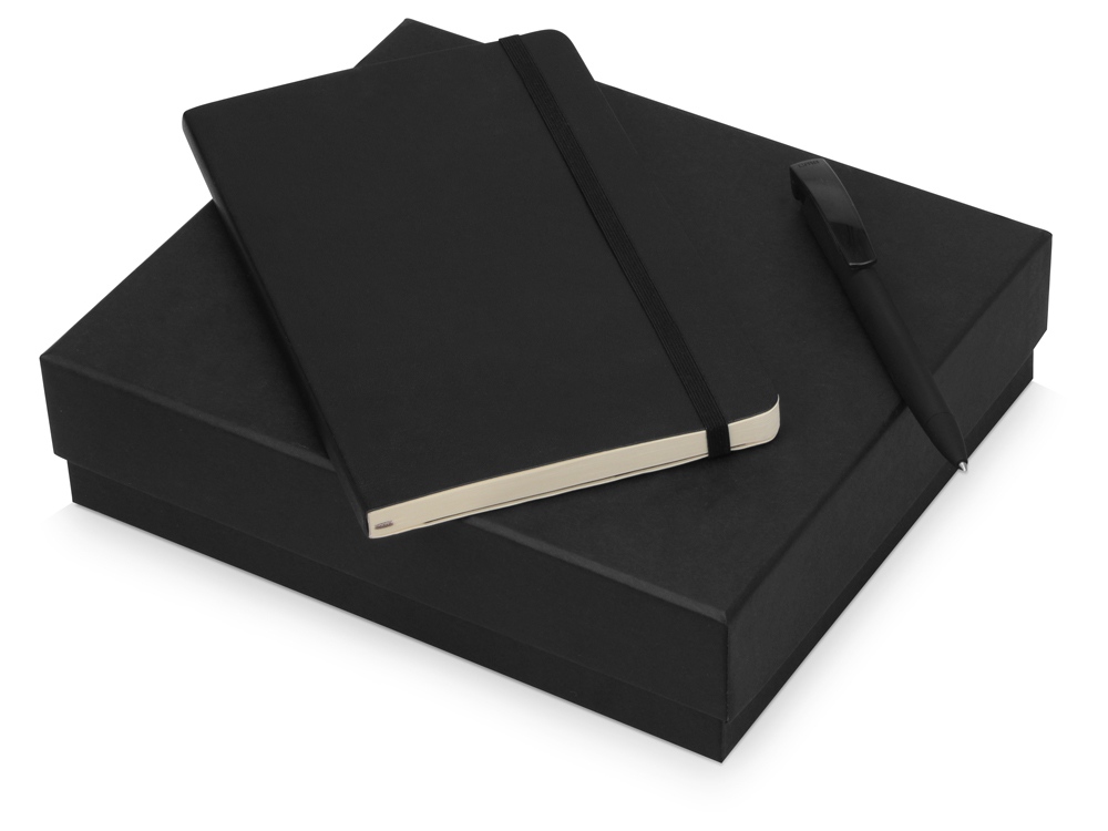 Подарочный набор Moleskine Amelie с блокнотом А5 Soft и ручкой, черный-0