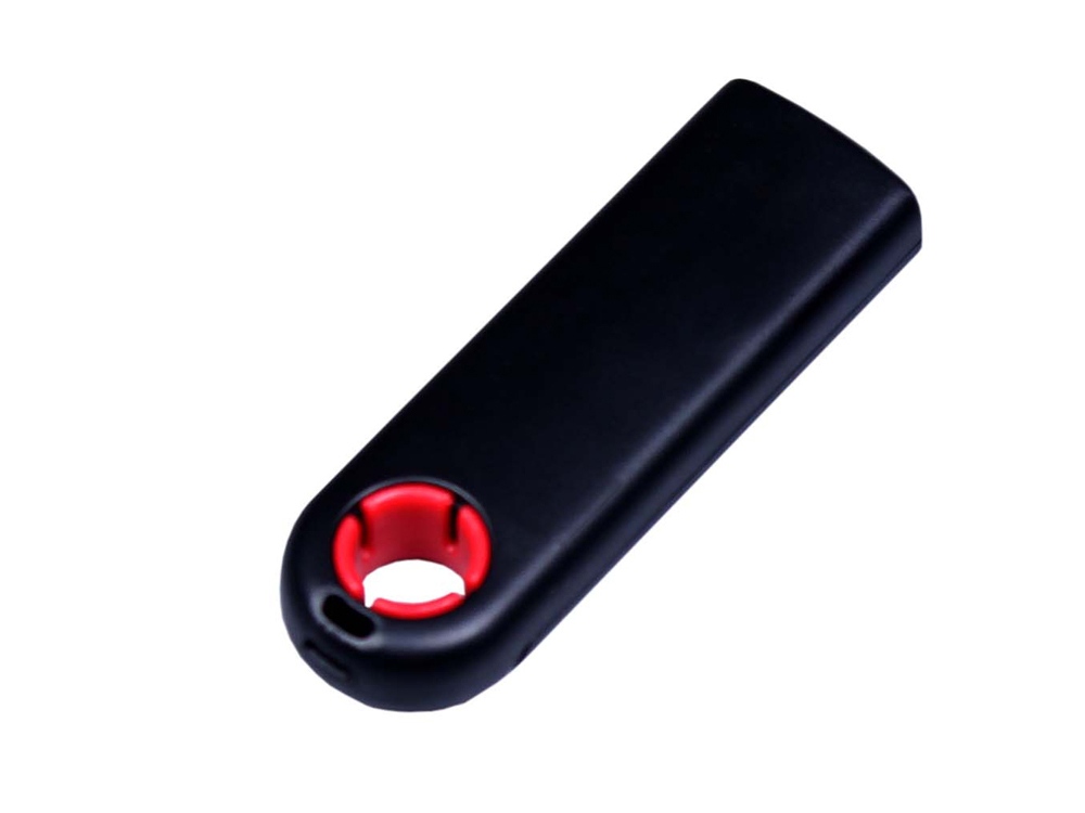 USB-флешка промо на 64 Гб прямоугольной формы, выдвижной механизм, красный-1
