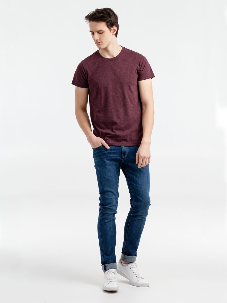 Футболка мужская Regent Fit 150, бордовый меланж-4