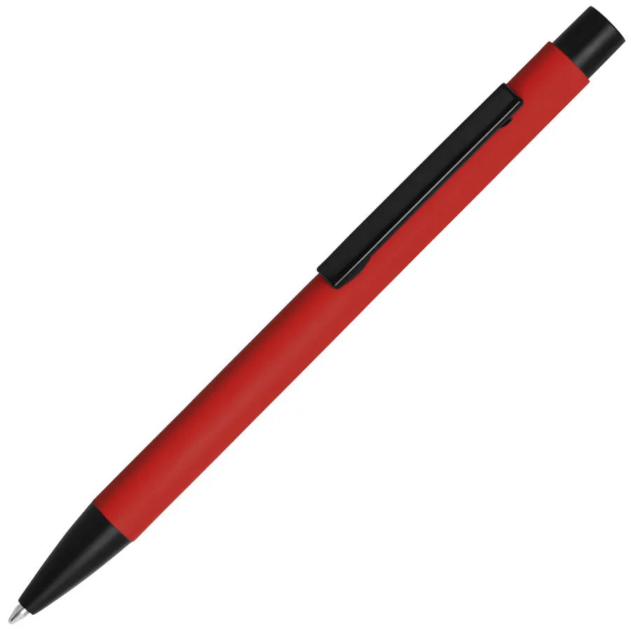 Ручка шариковая SKINNY, Soft Touch покрытие, ярко-красный-1