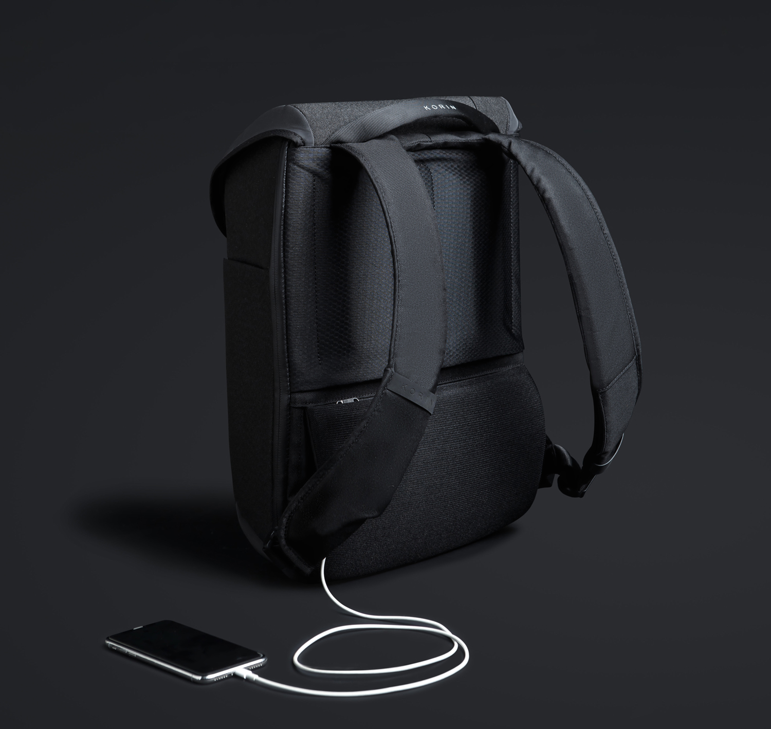 Рюкзак KORIN ClickPack X 45х32х15,5 см, с клапаном, черный-13