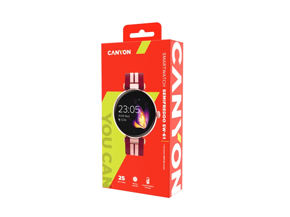 Смарт-часы CANYON Semifreddo SW-61, красный-6
