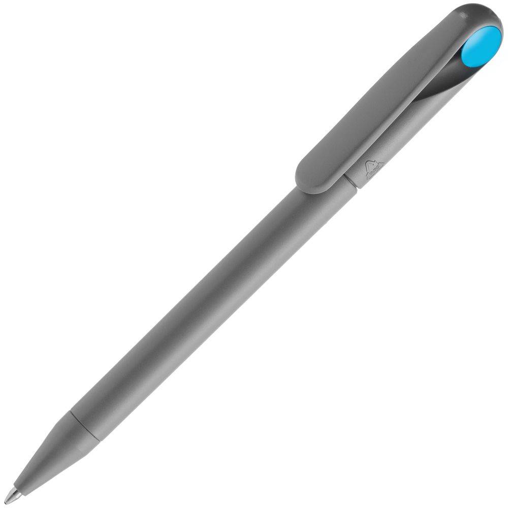 Ручка шариковая Prodir DS1 TMM Dot, серая с голубым-0