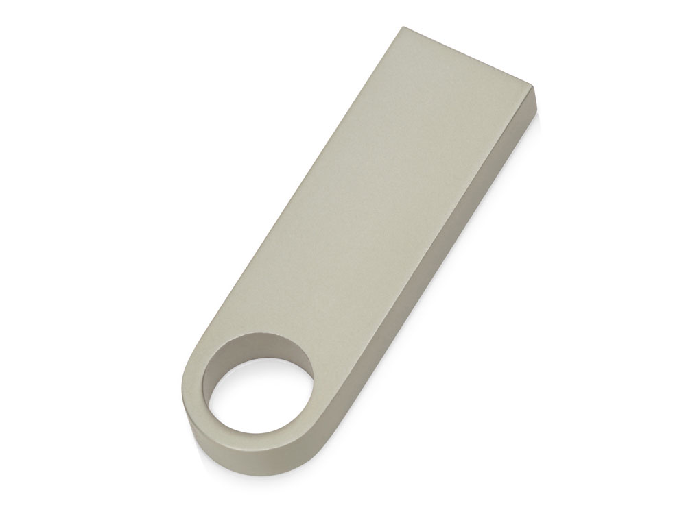USB 2.0-флешка на 64 Гб с мини чипом и круглым отверстием, серебристый-1