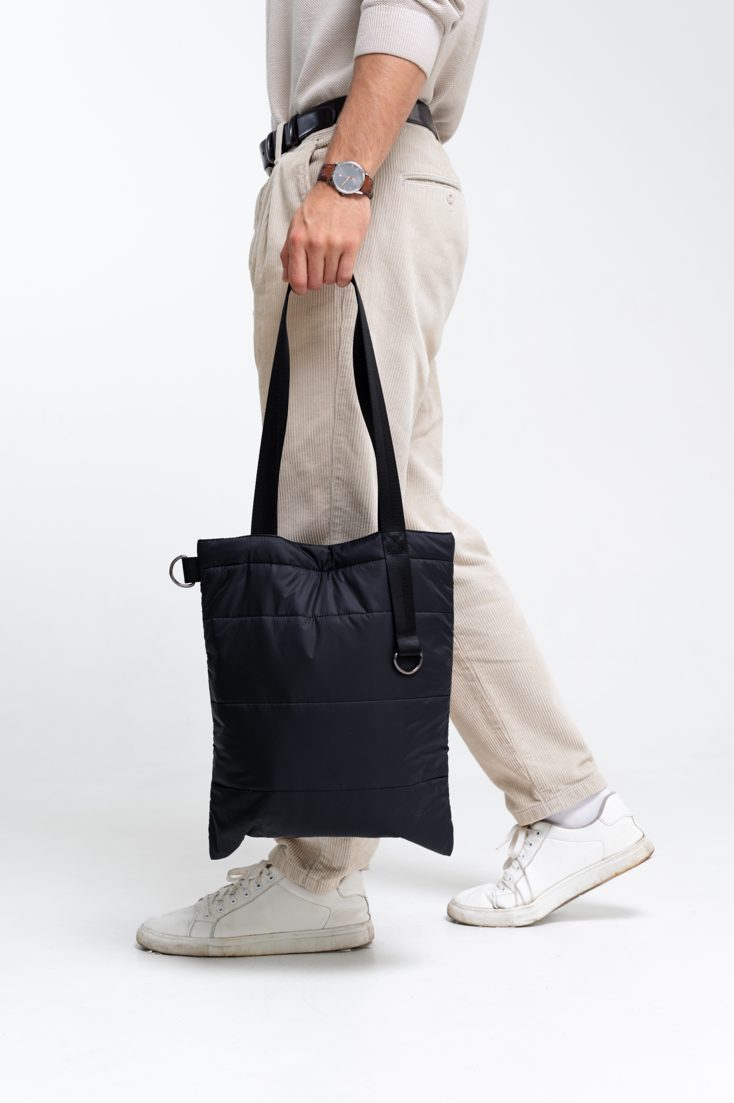 Шоппер Superbag Bubble New, со скрытой магнитной кнопкой (черный)-7