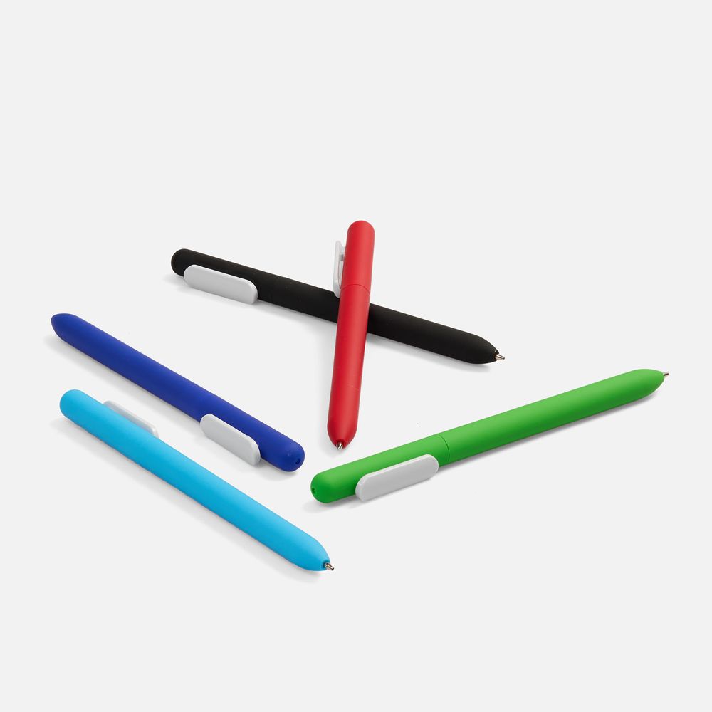 Ручка шариковая Swiper Soft Touch, красная с белым-2