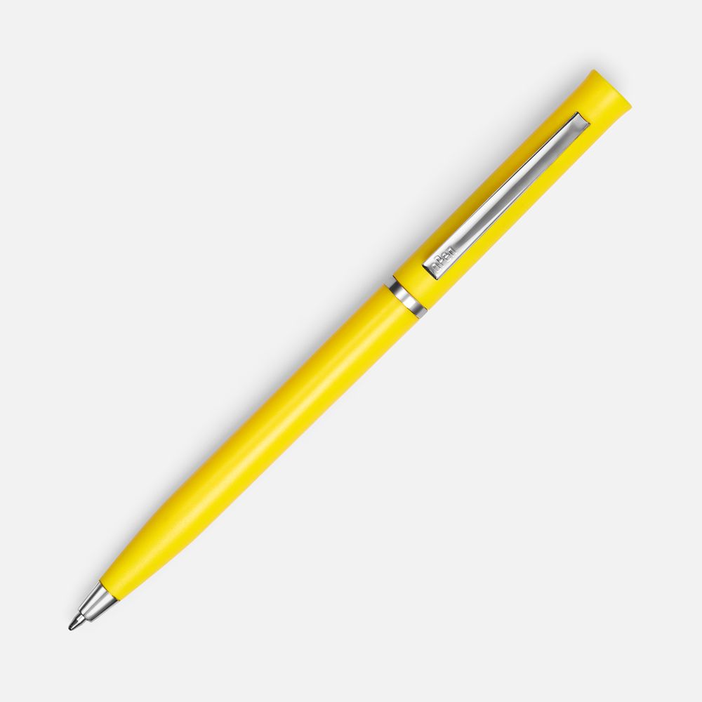 Ручка шариковая Euro Chrome, желтая-1