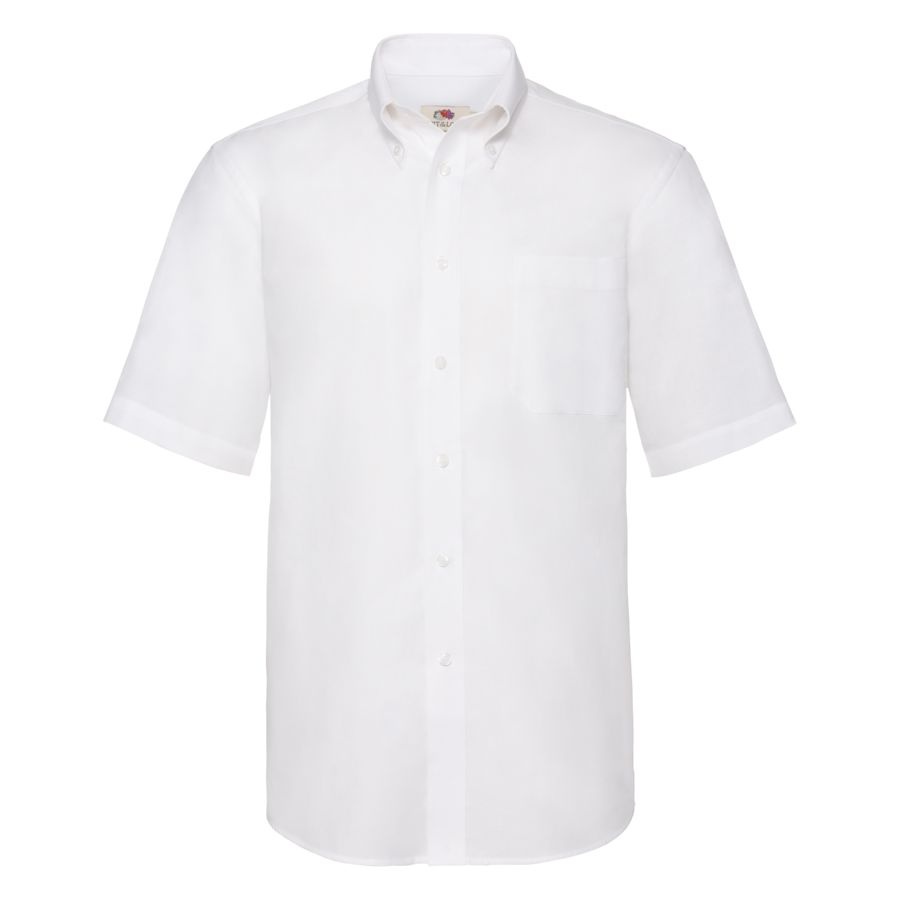 Рубашка мужская SHORT SLEEVE OXFORD SHIRT 130 , белый-0