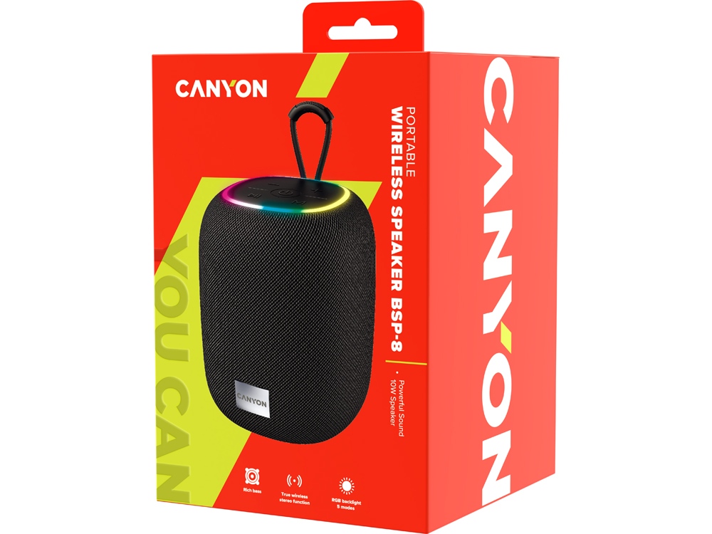 Беспроводная колонка Canyon BSP-8 (CNE-CBTSP8B), 10 Вт, черный-4